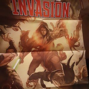 STAR WARS INVASION POSTER ON ONE SIDE, VUUZHAN VONG ON THE OTHER  DOUBLE-SIDED